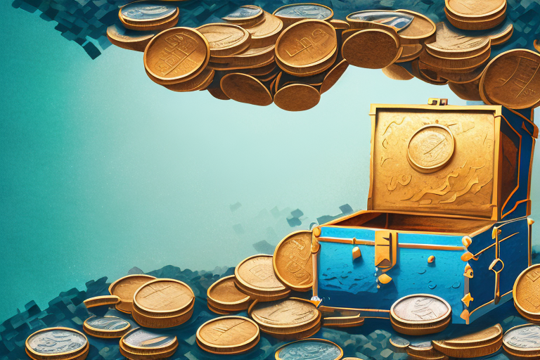 A treasure chest overflowing with coins and jewels